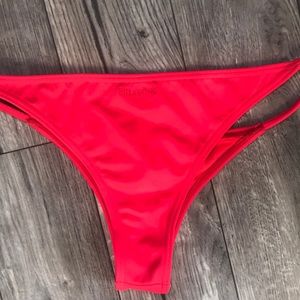 (W) size S. Billabong neon pink bikini bottoms.